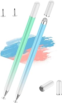 Stylus Pens for Touch Screens, 2 Pcs 2-in-1 Lightweight Magnetic iPad Pen