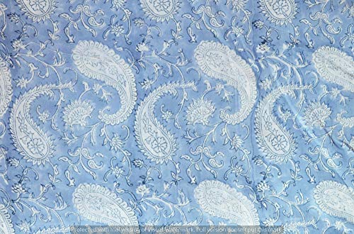 Tissu en coton imprimé indien au yard pour robe et canapé (50 Yards)