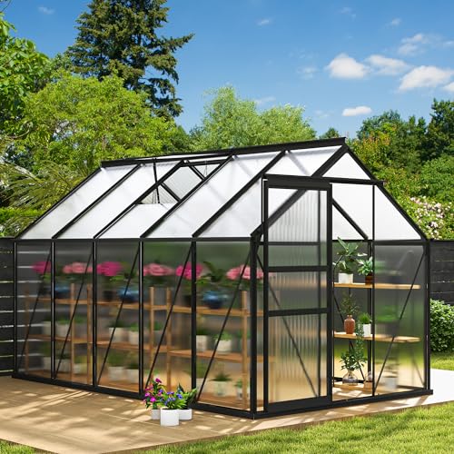 image for DWVO 6x10FT Polycarbonate Greenhouse Heavy Duty Green Houses Outdoor A
