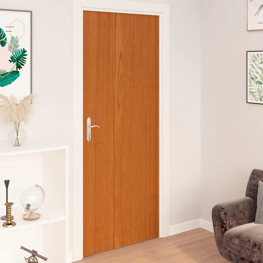 vidaXL 4X Láminas Autoadhesivas Puertas Cubierta Papeles Película Adhesiva Fácil Aplicación Extracción Decoración Rústico PVC Madera Blanca 210x90cm
