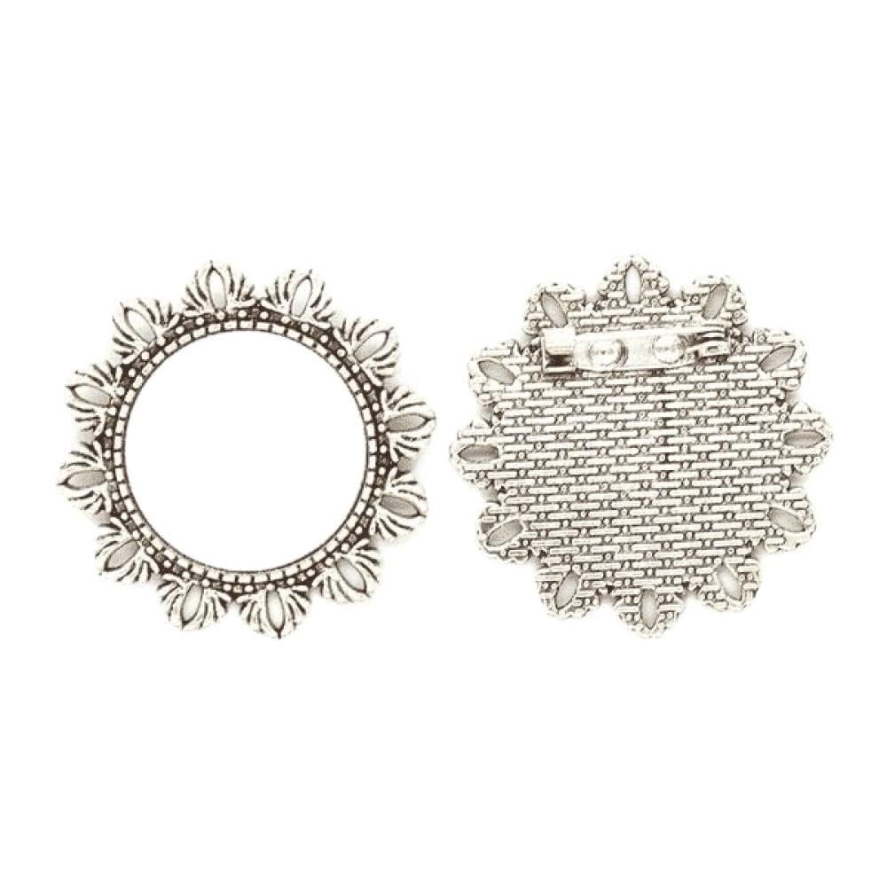 Broche de plata diseño flor de plata Canadá día cívico tamaño medium 4