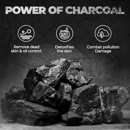Beardo Charcoal 4-in-1 Giftset for Men | Complete Face & Body kit, pack of 4 (Facewash, Peel-off mask, Scrub, Soap) | Valentines day gift for husband | Gift for boyfriend | Gift for Men 9 51F9h0 l39L