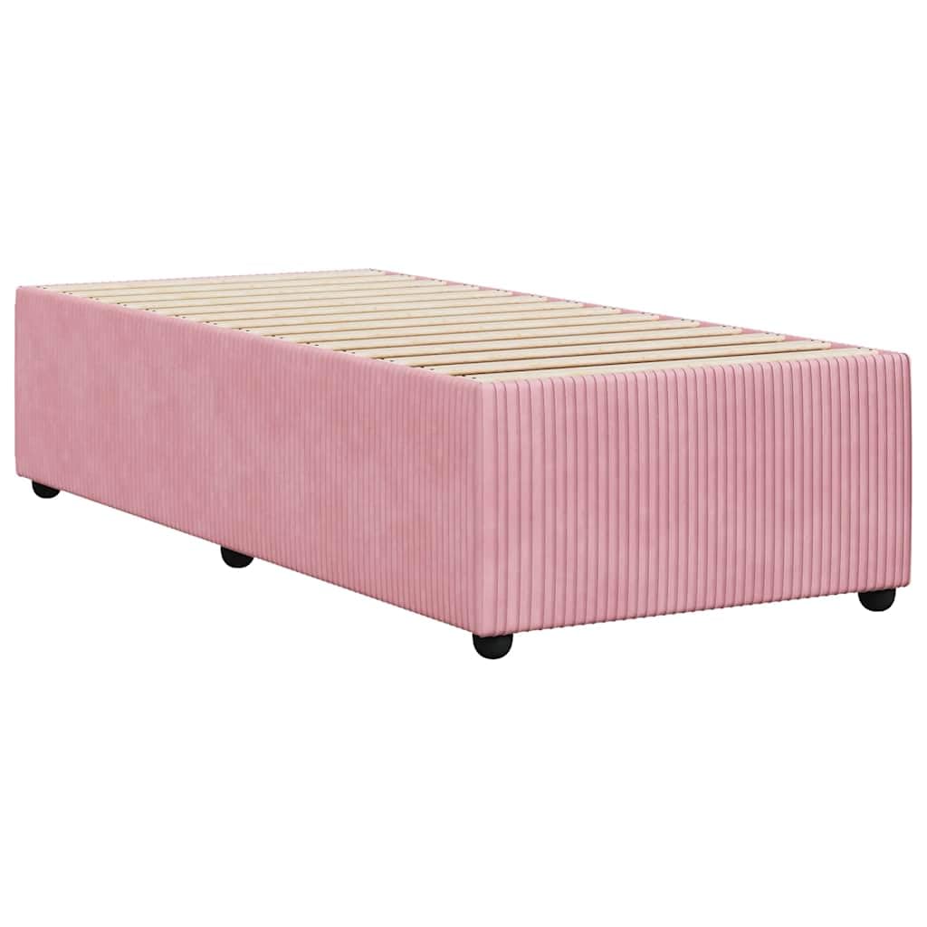 Velluto Premium Imbottito Giroletto Rosa 90x200 cm