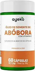 Óleo De Semente De Abóbora + Vitamina E Prensado A Frio 60caps - Ayeko