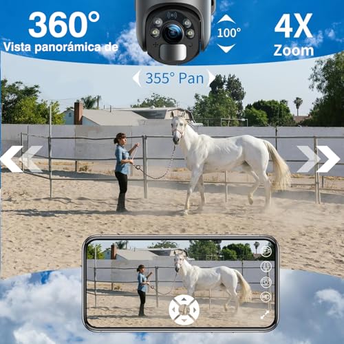Miniatura 4 de Xega 3g 4g Lte 2k Cámara De Seguridad Inalámbrica Para Exteriores Con Energía Solar, 355 95 , Sensor De Movimiento Pir, Visión Nocturna, Conversación Bidireccional, Tarjeta Sim Incluida
