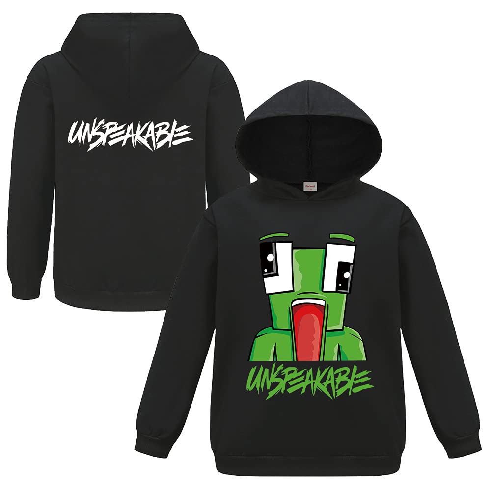 Unspeakable Merch Kids Hoodie for Boys and Girls Two Prints on The Front and Back of The Clothes