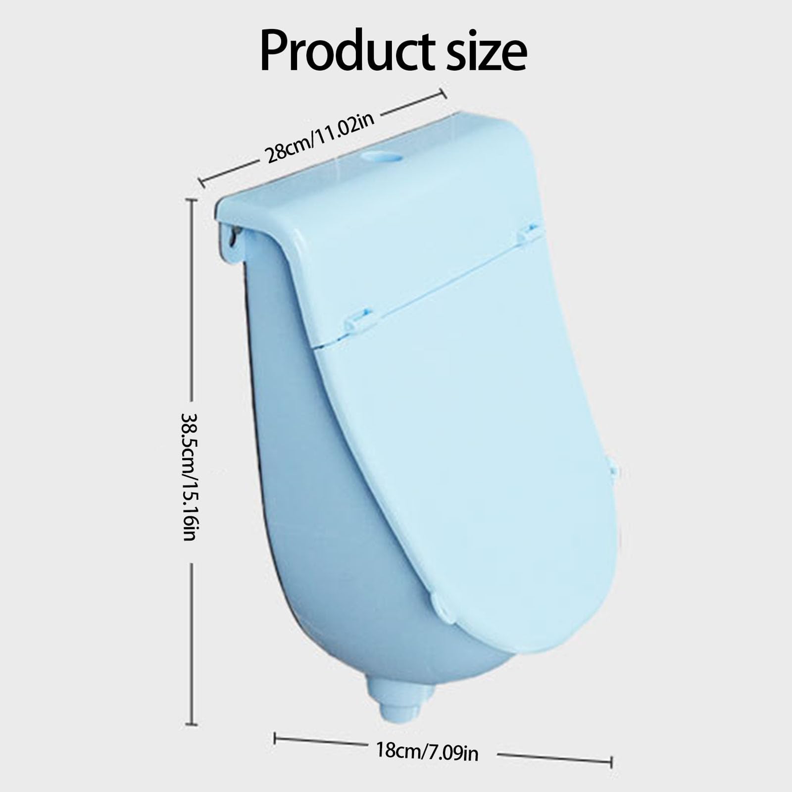Orinal antideslizante para niños con protector de pulverización extraíble, fácil de instalar, para baño, camping, uso comercial, ideal para la higiene de los niños