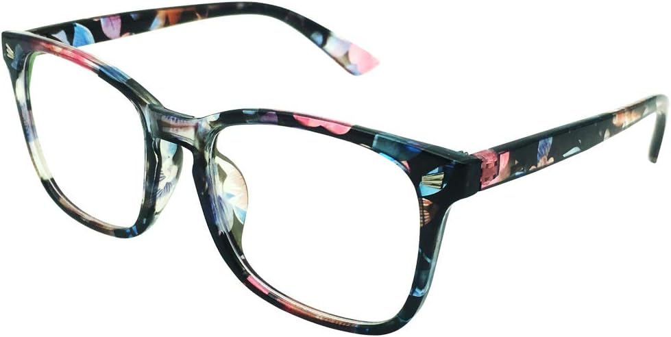 Oversize Style +1.25 Bifocal Reading Glasses Mens Womens Floral Frame Readers Eyeglasses Eyewear