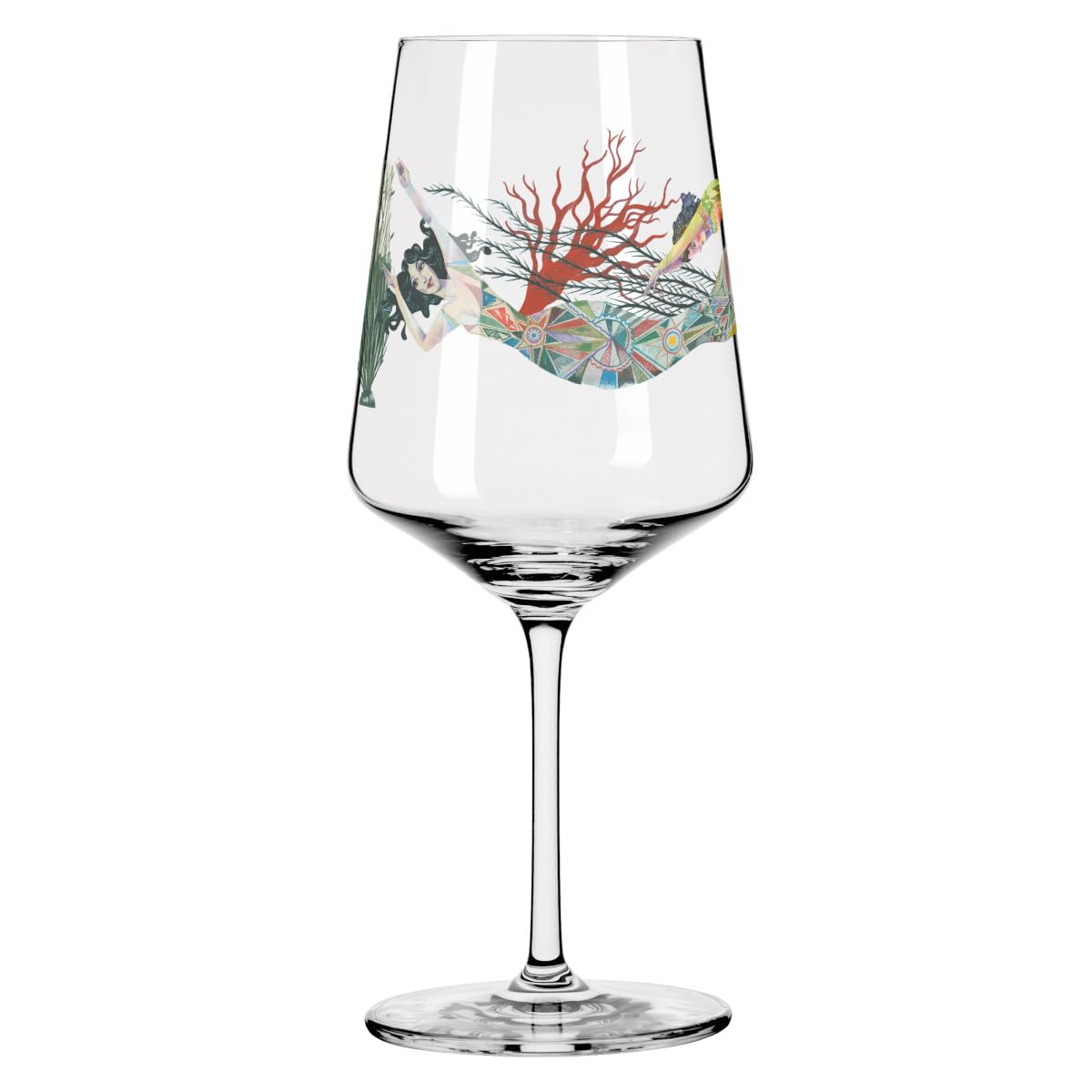 Ritzenhoff 2841006 Aperitif Glass 500 ml - Summer Rausch No. 6 Series with Mermaid & Underwater World - Made in Germany