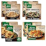 Gourmet Kitchn Marie Callender's Party Pack - Aged Cheddar Cheesy Chicken and Rice Bowl, Creamy Vermont Mac & Cheese Bowl,Tender Ginger Beef Broccoli Sweet Sour (8 ( 2 of Each ))