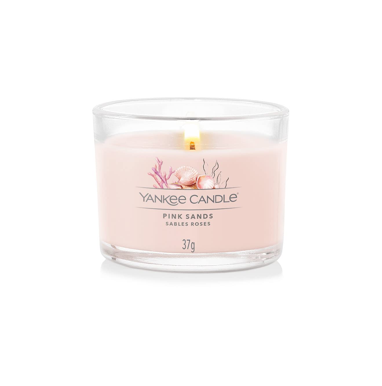 Yankee Candle Gefüllte Votiv Duftkerze – Pink Sands (rosa Sand)