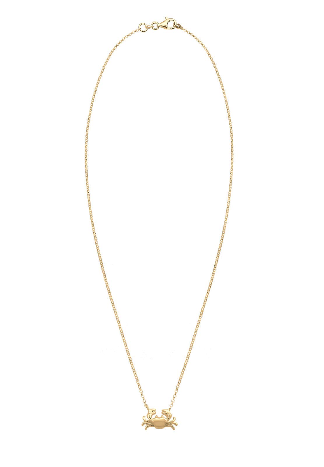 Elli Halskette Damen Krebs Krabbe Strand in 925 Sterling Silber vergoldet