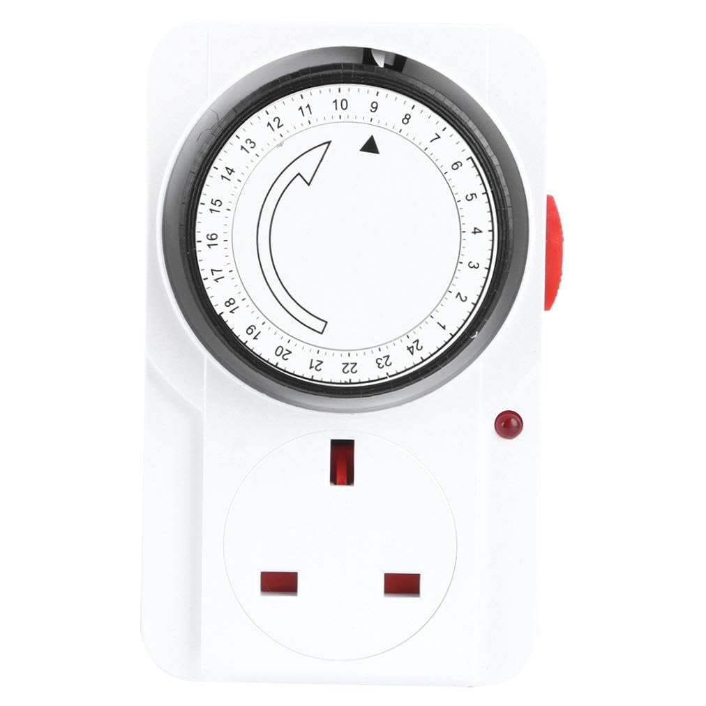 [Updated] Intelligent Mechanical Timer Plug UK Plug 24-Hour Timing Switch Socket - Convenient Power with 240V Timer Plug Socket for Automated 24-Hour Cycle Timer Switch
