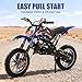 gihusrzx 50cc 2-Stroke Dirt Bike for Adults & Kids, Mini Dirtbike Gas Powered Off Road Trail Bike with Speeds up to 40KM/H for Uphill and Off-Road Conditions, Motorcycle Support 330IBS, Blue