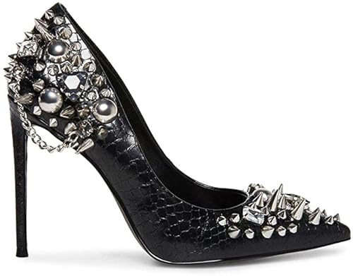 Steve Madden Women's Vala Pump, Black Multi Embellished, 7