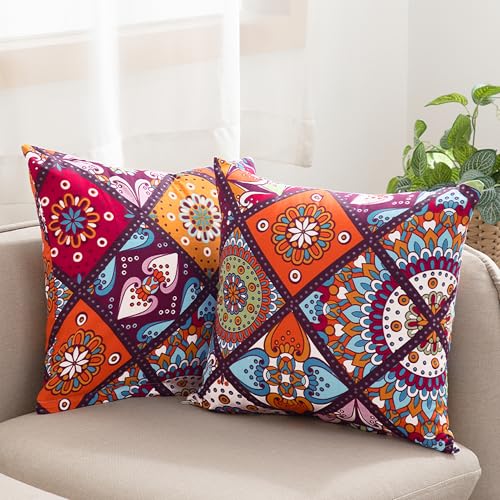 ATsense 2er Set Kissenbezug 40 x 145 cm, 2 Stück - Baumwolle, Bunt Kopfkissenbezug mit Reißverschluss, Superweicher Premium und Hypoallergen, ÖkoTex Super Bequemer Kissenhülle（Böhmen，Paisley）