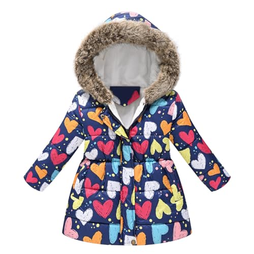 Manteau d'hiver à capuche enfant veste isolante coupe-vent navy