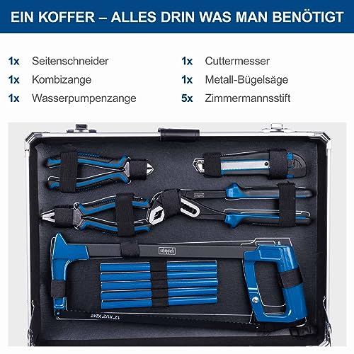 Scheppach Aluminium Werkzeugkoffer TB200 Werkzeug Set gefüllt - 141 teilig – Ansicht 3