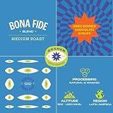 Goshen Coffee Roasters Whole Bean Bona Fide Blend | Medium Roast, Brewed or Espresso | Award-Winning, Natural and Washed | Chocolate, Syrupy, Dried Berry Flavors | 12 Oz Bag