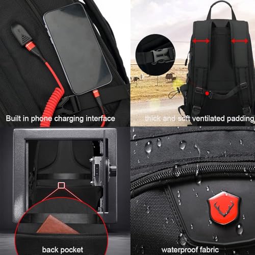 Large Travel Backpack with Shoe Compartment, Carry On Backpacks for Men, Laptop Backpack with USB Charging Port4