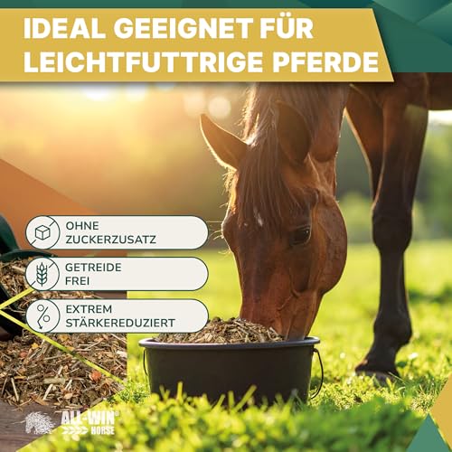 ALL-WIN Horse Mucosal Care 15 kg | Getreidefreies Pferdefutter ohne Zuckerzusatz | Pferdemüsli mit Meeresalgen & Aminosäuren | Für magenempfindliche Pferde & gesunde Verdauung