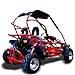 TRAILMASTER Mid XRX/R - Deluxe Go Kart Buggy with Reverse, Full roll cage and Safety Harness, Ages 10 and up, 196 CC Electric Start. (Red)