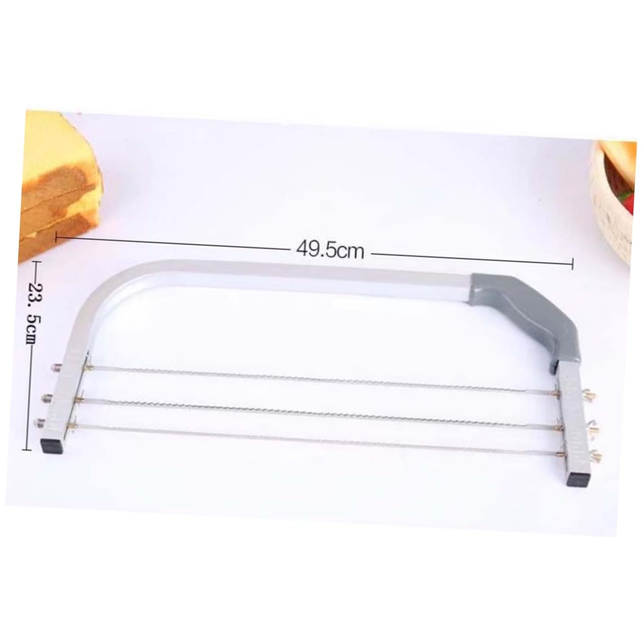 COLLBATH 14 Inch Cake Leveler 3 Blades Cake Slicer Anti-slip Handle for Home Professional Baking