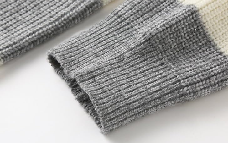 Mens Polo Collar Sweater Striped Color Block Loose Fit Lazy Style Trendy Casual Knitted Sweaters