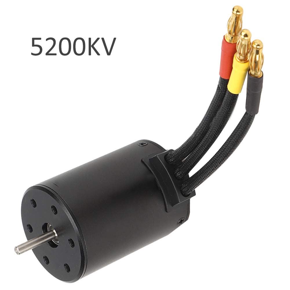 3650 Bezszczotkowy silnik RC o wysokim momencie obrotowym Akcesorium samochodowe do HSP 1/8 1/10 Czarny (5200KV)