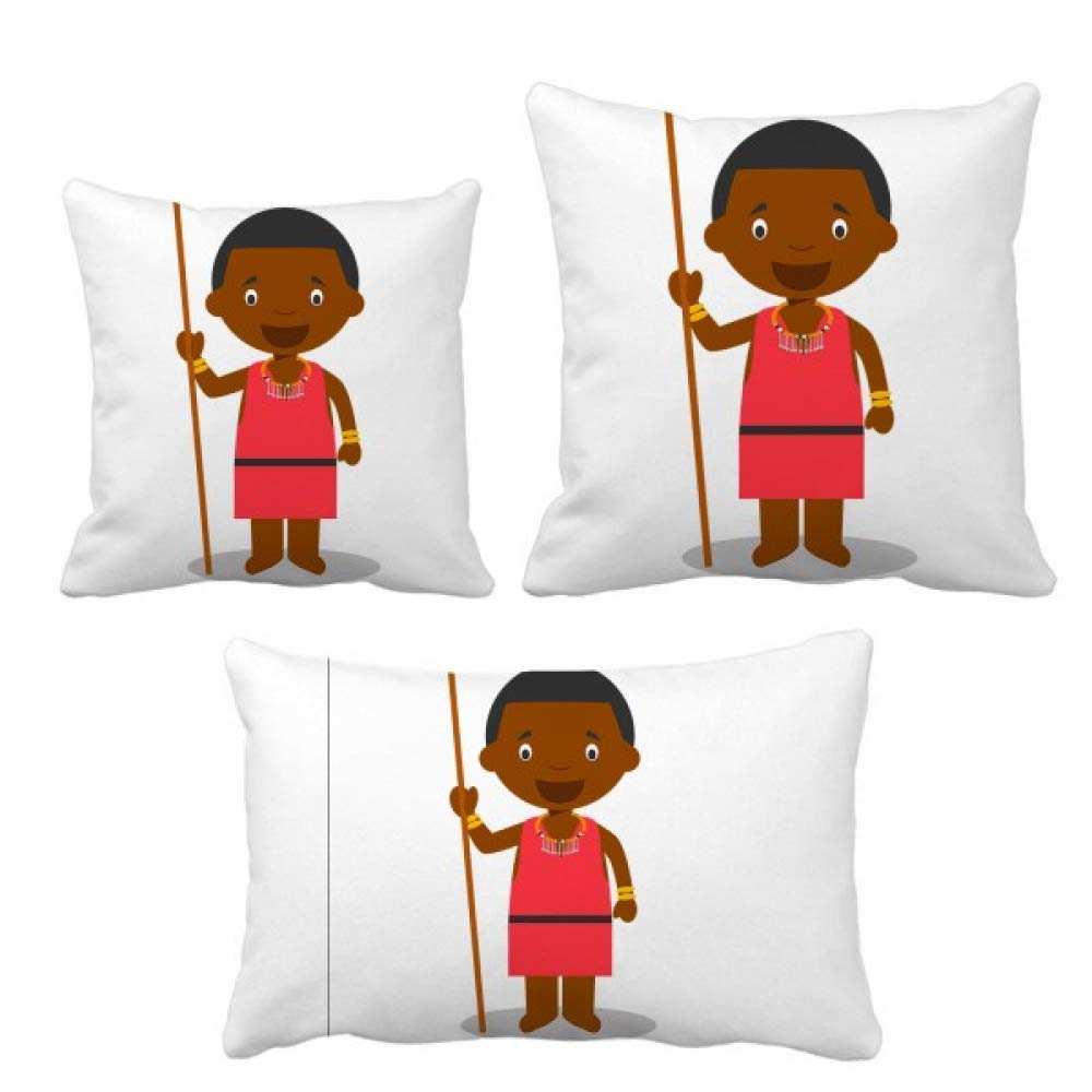 Housse de coussin Kenya sauvage noir chic pour confort de lit