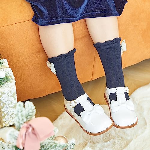 Kiderence Toddler Little Girl Mary Jane Dress Shoes School Oxford Flats for Girls Trendy Comfort Flats