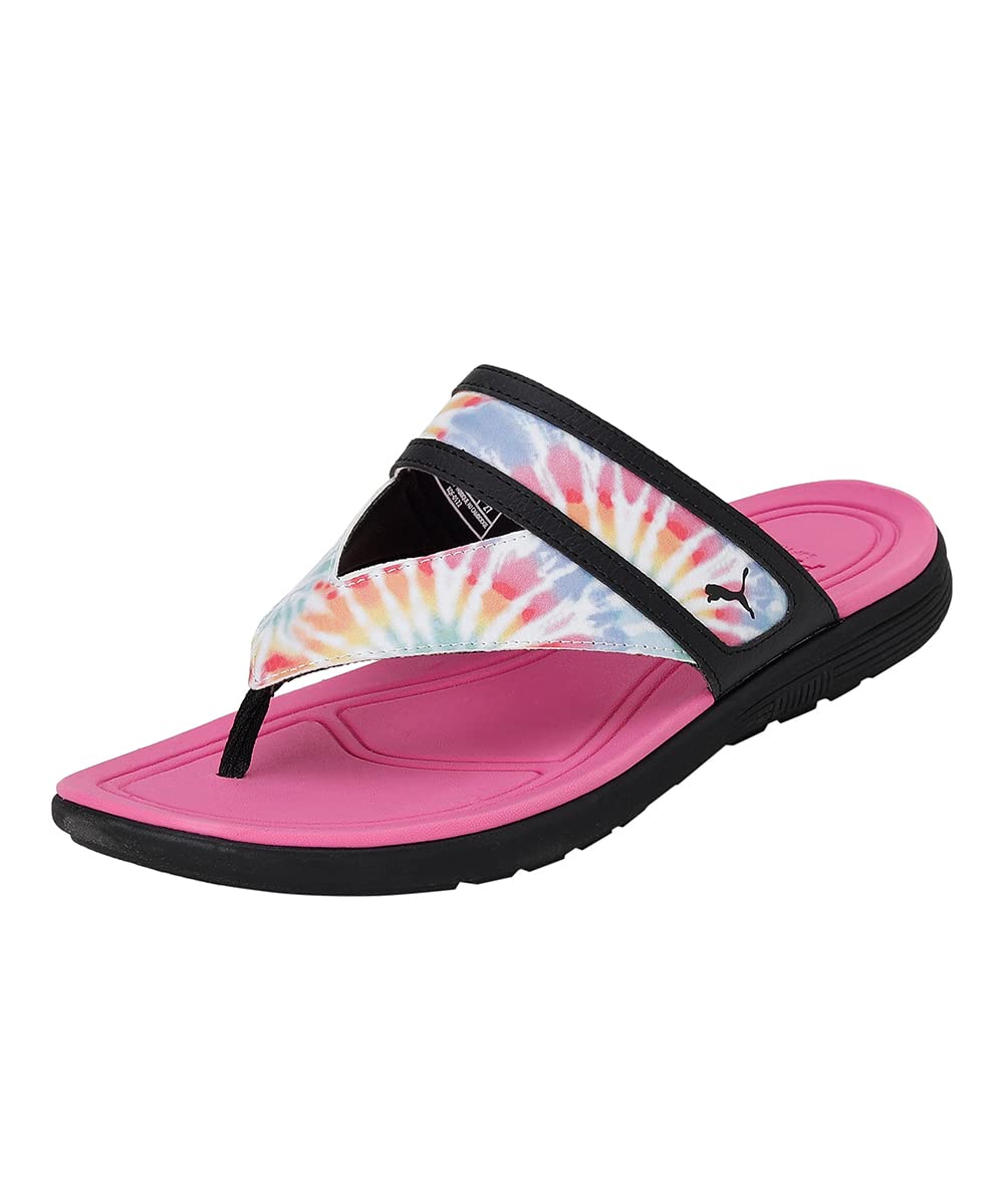 Puma Womens Softride Sunny Tie Dye Black-Phlox Pink Slipper-4 Kids UK (38837801) (B09Y5HX2X7) Amazon Price History, Amazon Price Tracker