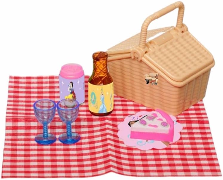 Brinquedo Educativo Cozinha Mini Picnic Infantil Princesas 8 Peça...
