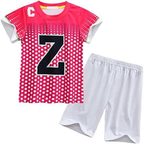 Zed Zombies Costume for Kids, Jersey Cheerleader Costumes Shirt and Shorts Character Outfit Halloween