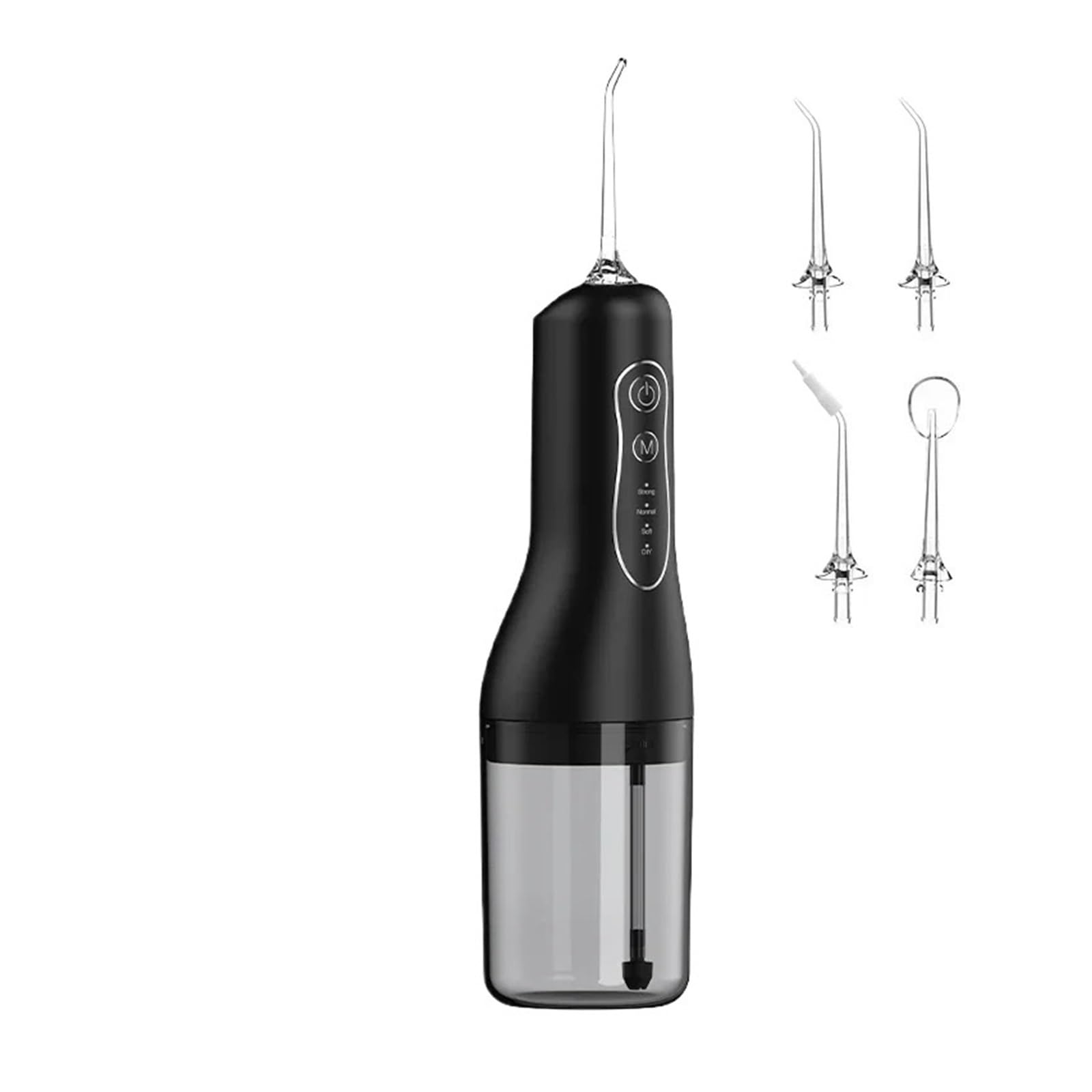 Irrigador 4 Modi Wasserflosser Jet 260ML abnehmbarer Tank Munddusche(Black)
