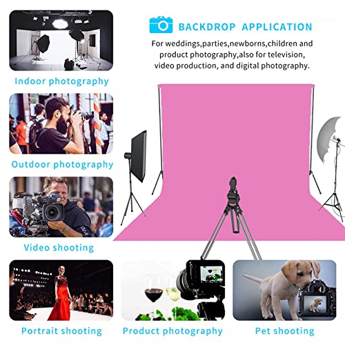 Vidmot 5X7Ft Pink Backdrop Pink Screen Background Solid Color Photography Background Non-Woven Background For Screen Video Recording Photoshoot Picture Photography Wtz5X7Fenvv1 #TOP3