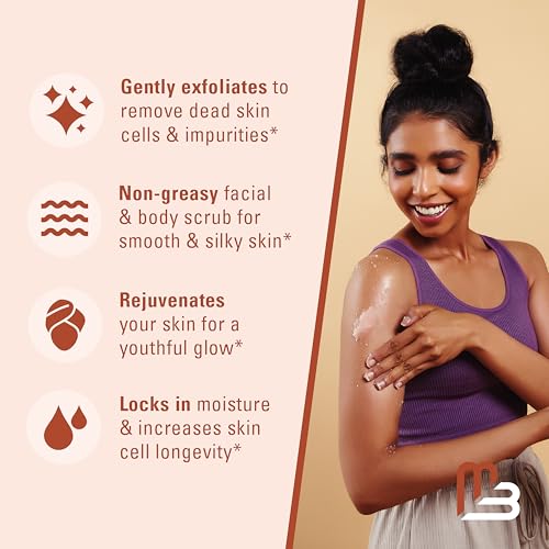 Himalayan Salt Scrub, Face, Foot, and Body Exfoliator with Collagen and Stem Cells, Exfoliating Scrub for Toning, Cellulite, and Skin Care by M3 Naturals