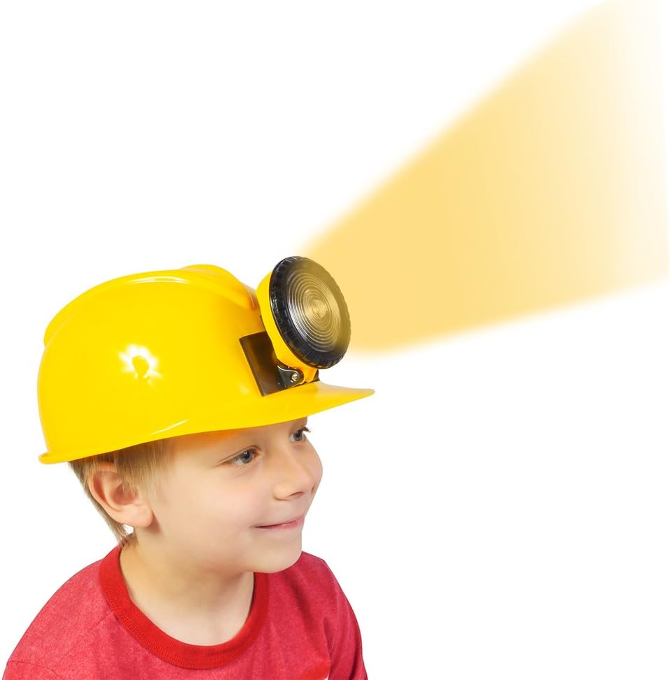 Costume Miner Hat - Dress Up for Kids - Construction Adjustable Miner Hat with Light by Funny Party Hats - Image 6
