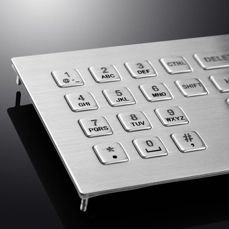 Mini teclado industrial anticaída con retroiluminación de metal 3