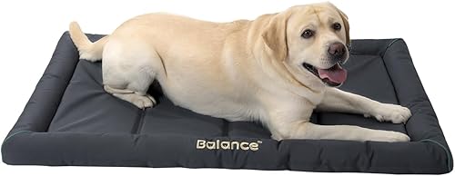 Miniatura 12 de BALANCE Oxford - Cama para perros extra grandes, almohadilla impermeable para jaulas de perros para exteriores, tapete para jaula de perro XL, se