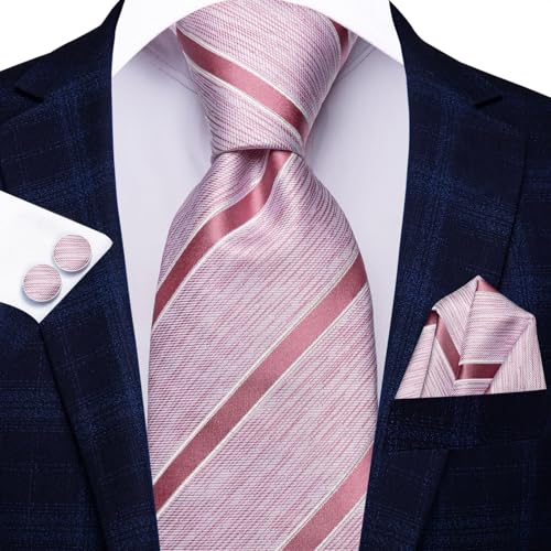 Image of Hi-Tie Men 63inches Tie Set Extra Long Necktie Paisley Tie Pocket Suqare Cufflinks Big and Tall Men Tie