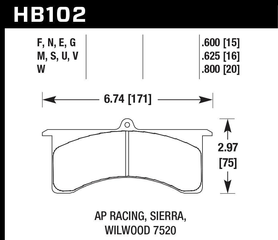 Image of Hawk Performance HB102F.800 HPS Performance Street Brake Pads