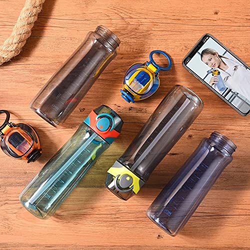 Image of ABSTRACT Sports Sipper Water Bottle 700 ML Tritan with Locking Flip Top Lid Leakproof, BPA Free For Kids & Adults, Use In School, Gym and Outdoor (Black)