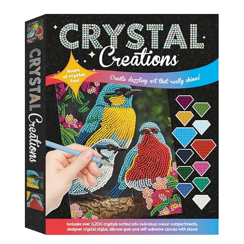 Curious Universe Kit uccelli primaverili Crystal Creations | Pittura con diamanti per adulti | Regali di arti e mestieri | Creazione di animali per adolescenti