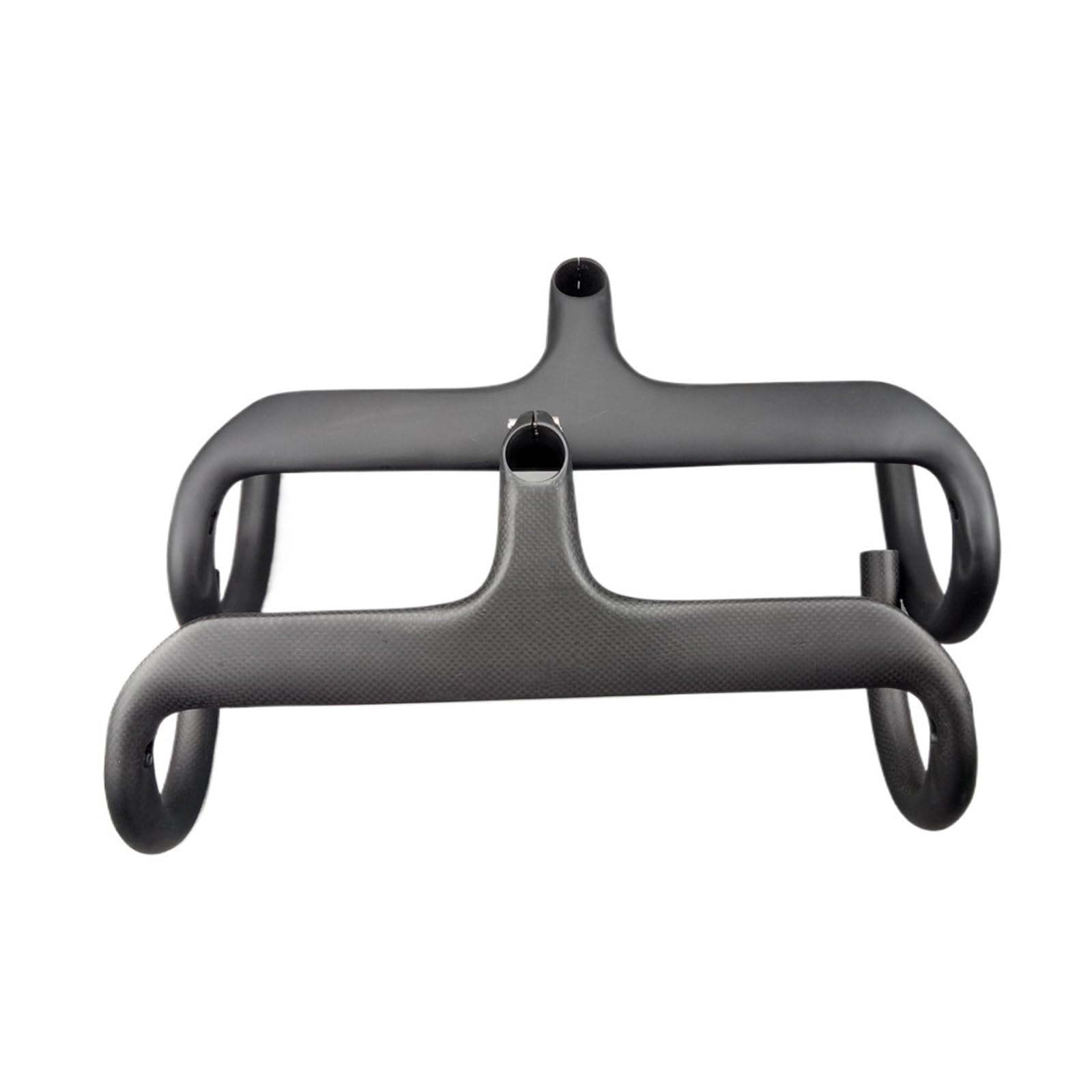 Guidon de vélo de Route en Carbone Guidon de vélo de Route en Carbone 28,6 mm 3k Mat 400/420/440 Guidon intégré avec Potence Guidon de vélo Noir Mat(Black 110x440mm)