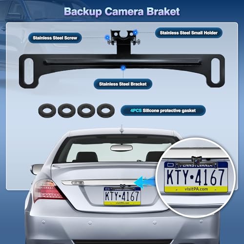 Gikktdr 11.5" Portable Carplay Screen for Car,Wireless Car Play Screen with Carplay,Android Auto,OTA Updates,60FPS,4K Dash Cam + 1080P Backup Cam (with a Camera Bracket),Voice Control,GPS Navigation - view 3