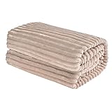 PALASSI Cobija de Rayas Suave y Caliente Ideal para Cama Sofa en Forro Polar, Distintos Colores y Tamaños Disponibles....
