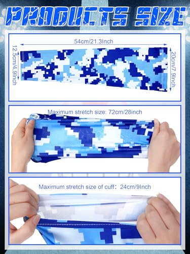 Suhine 6 Pairs Sports Leg Sleeves UV Protect Compression Long Knee Sleeves for Men Women Basketball Football Running Cycling2