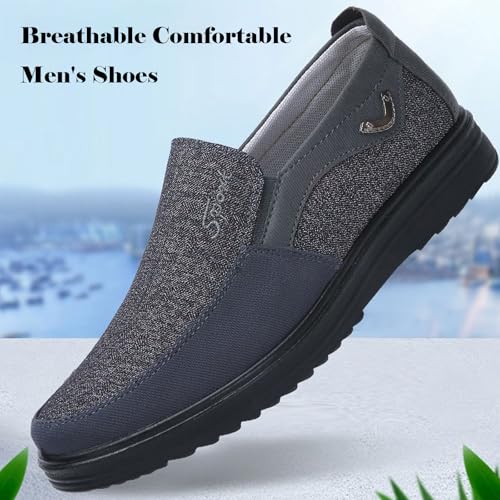 bumuam Men's Shoes Loafers Slip on Loafer Shoes for Men Comfortable Flats Casual Shoes Soft Sneakers Extra Wide Slip on Walking Shoes for Men2
