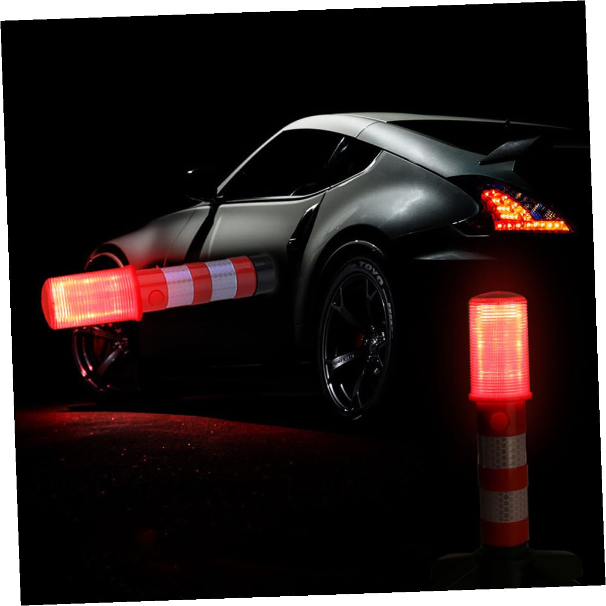 Mikinona Luz de Emergencia LED Magnética para Coche, Baliza de Seguridad y Trabajo, Portátil, Abs y Pc, Soporte Desmontable,